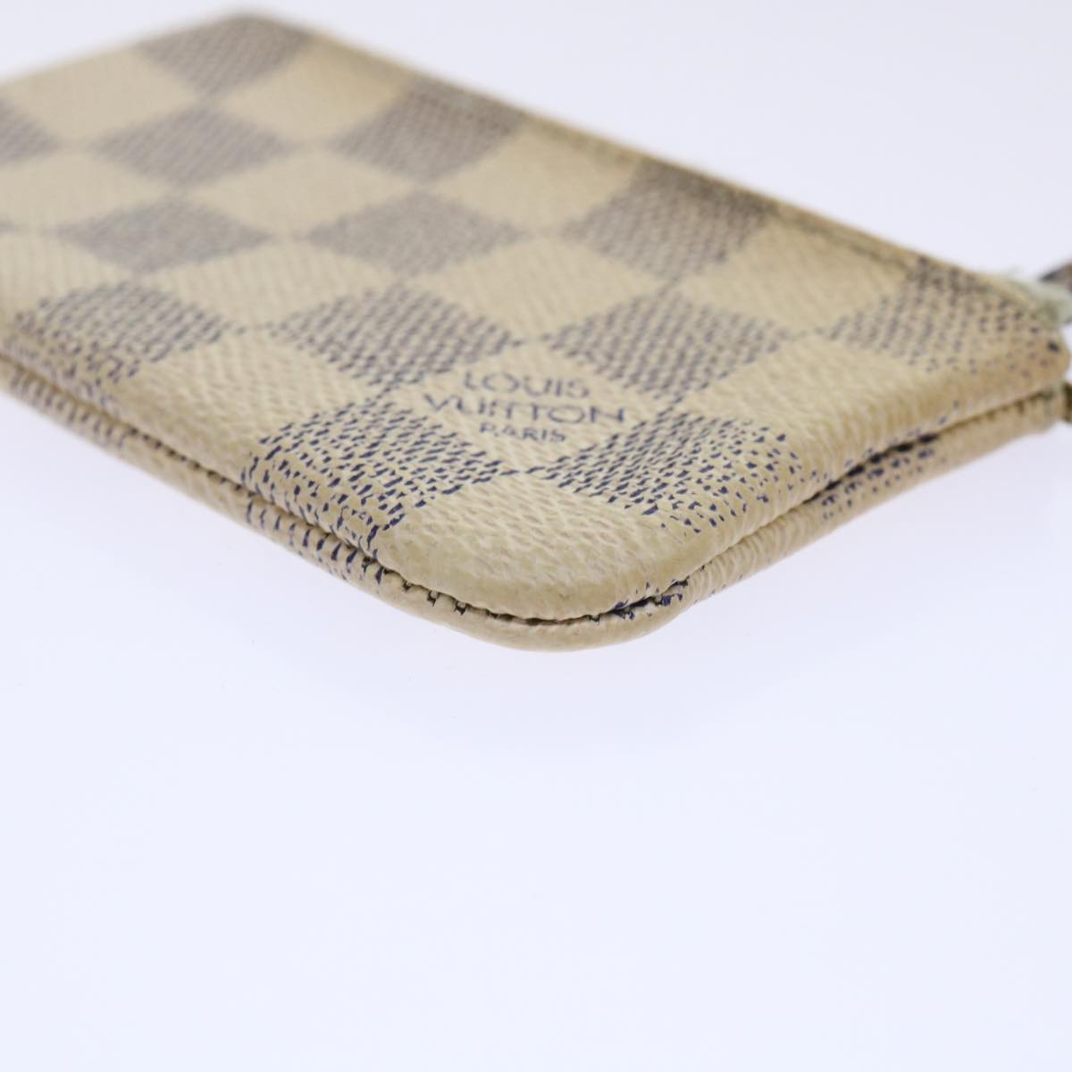 LOUIS VUITTON Damier Azur Pochette Cles Coin Purse N62659 LV Auth 53887