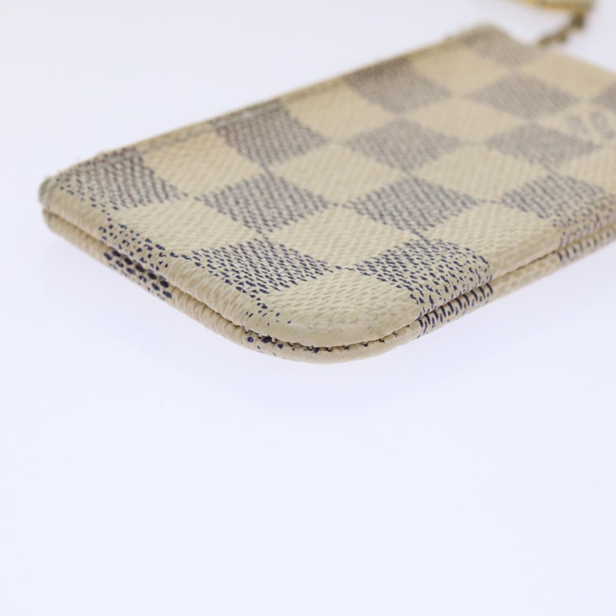 LOUIS VUITTON Damier Azur Pochette Cles Coin Purse N62659 LV Auth 53887