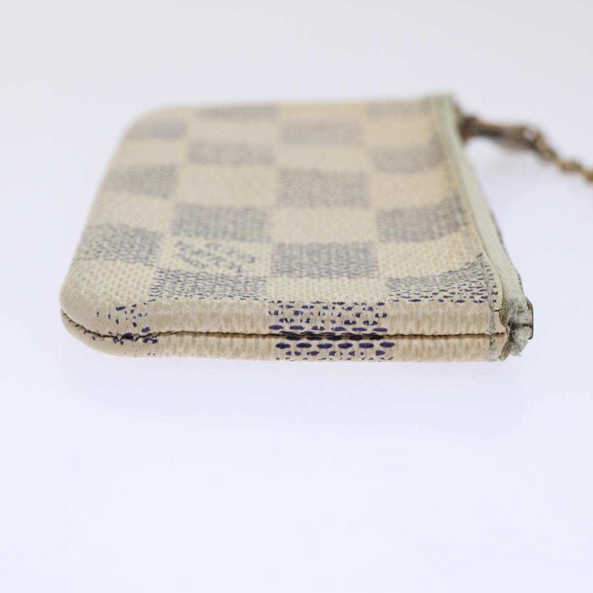 LOUIS VUITTON Damier Azur Pochette Cles Coin Purse N62659 LV Auth 53887