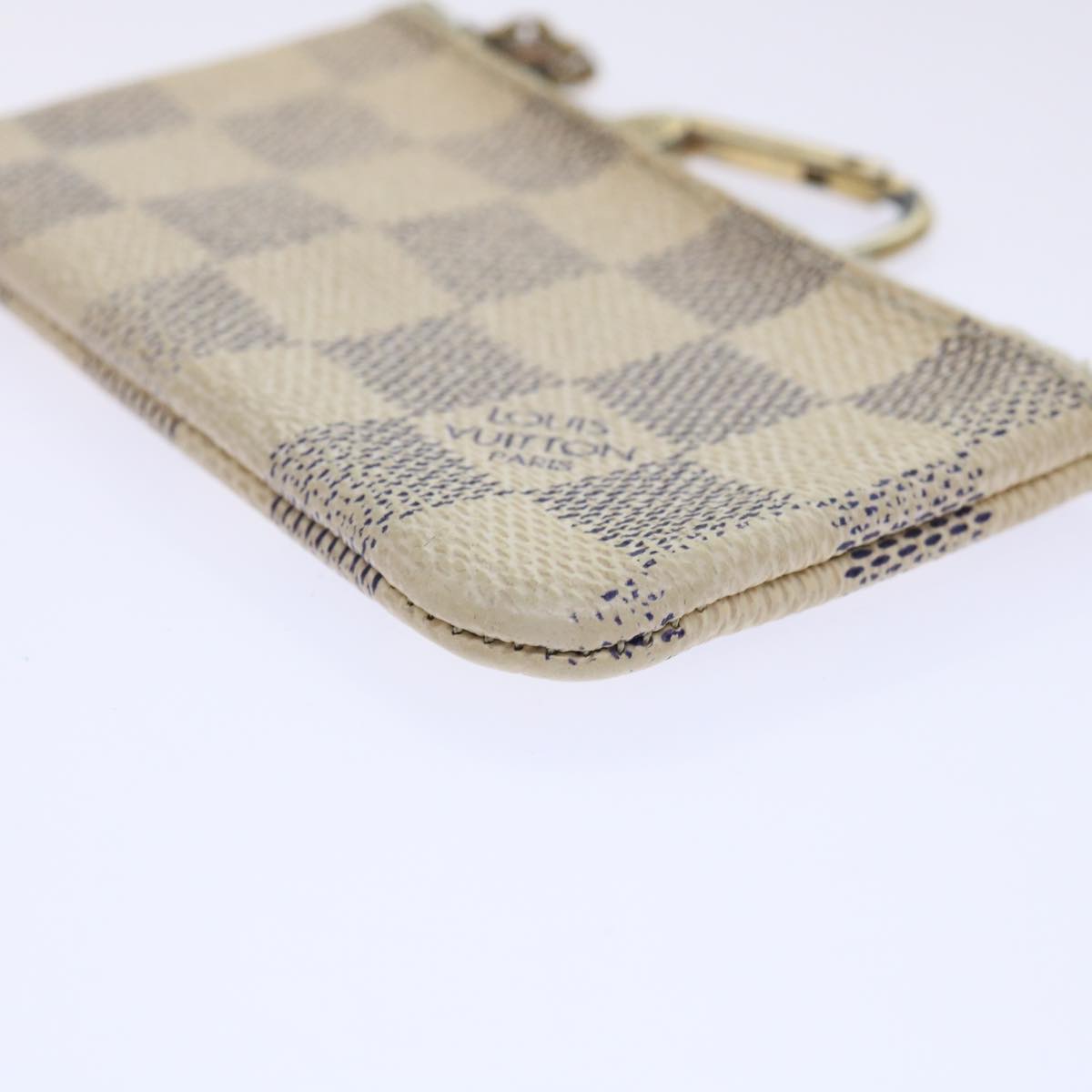 LOUIS VUITTON Damier Azur Pochette Cles Coin Purse N62659 LV Auth 53887