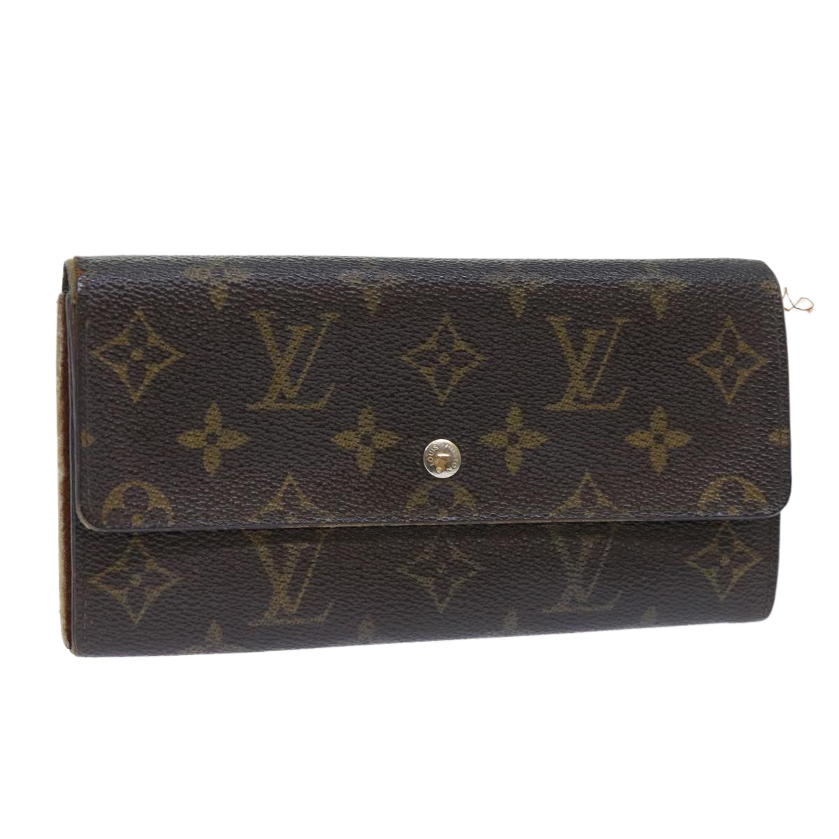 LOUIS VUITTON Monogram Pochette Porte Monnaie Credit Wallet M61725 Auth 53915