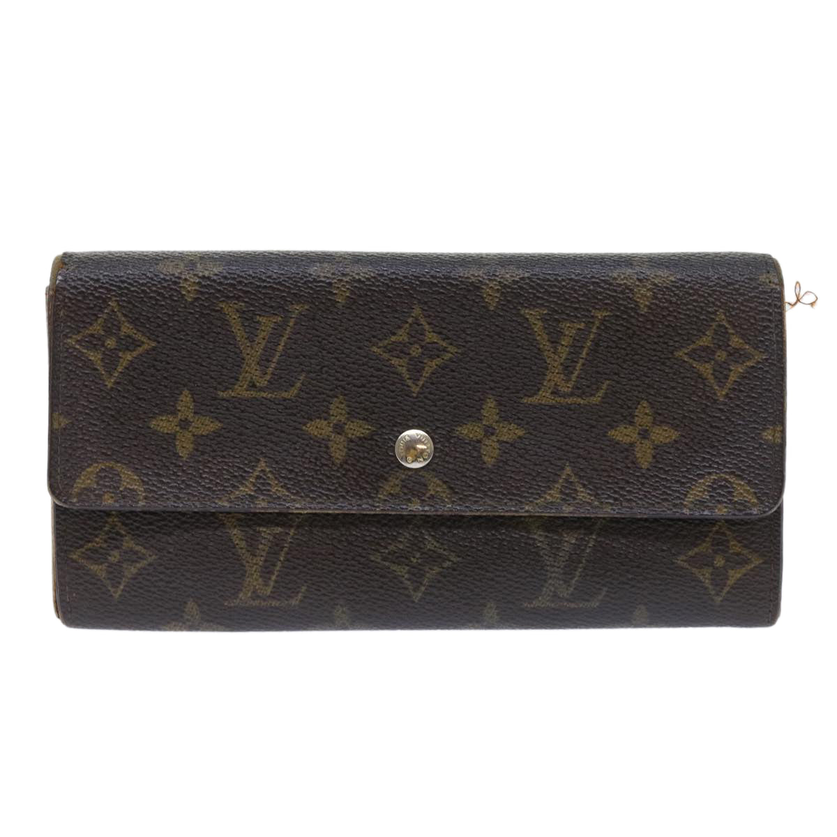 LOUIS VUITTON Monogram Pochette Porte Monnaie Credit Wallet M61725 Auth 53915