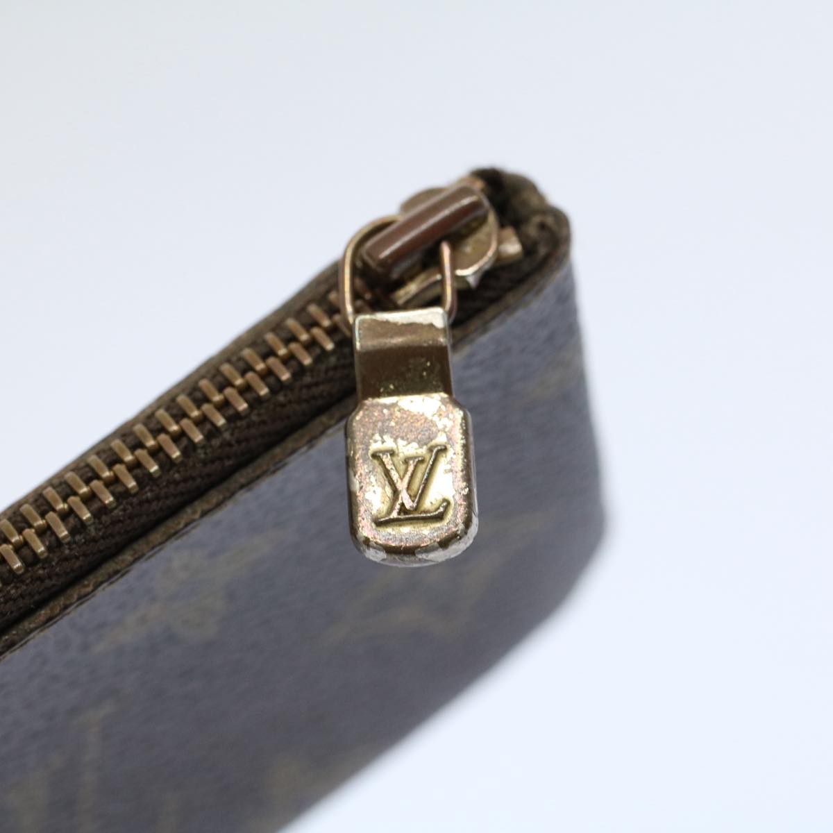 LOUIS VUITTON Monogram Pochette Cles Coin Purse M62650 LV Auth 54057