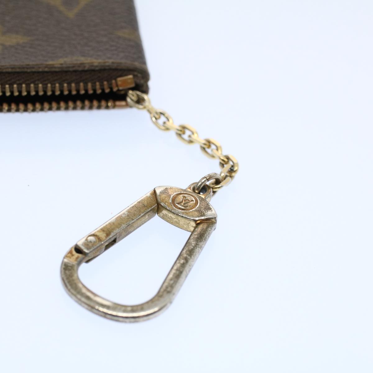 LOUIS VUITTON Monogram Pochette Cles Coin Purse M62650 LV Auth 54057