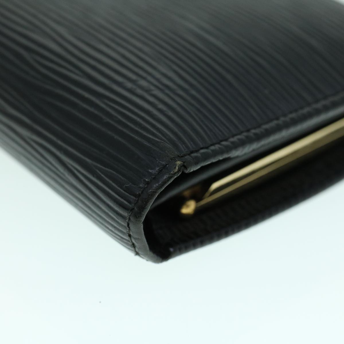 LOUIS VUITTON Epi Portefeuille Viennois Bifold Wallet Black M63242 LV Auth 54074