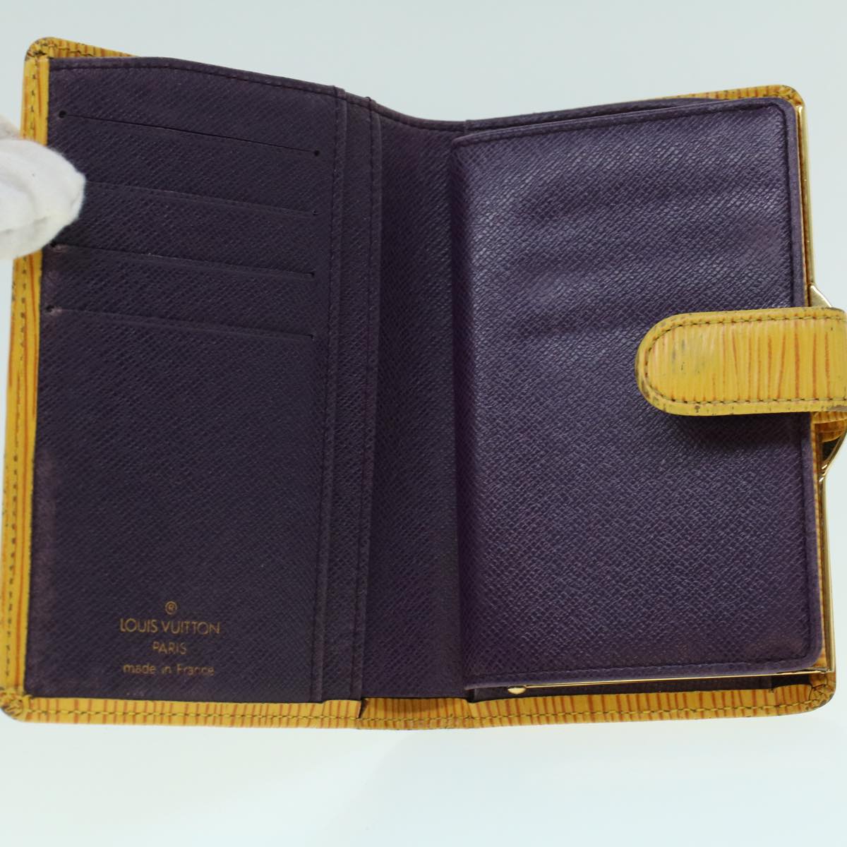 LOUIS VUITTON Epi Porte Monnaie Billets Viennois Wallet Yellow M63249 Auth 54075