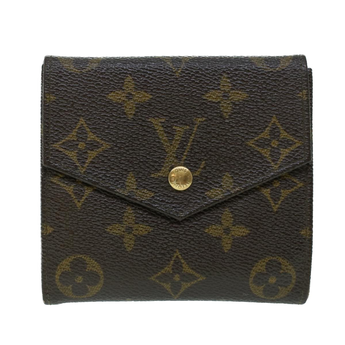 LOUIS VUITTON Monogram Portefeuille Elise Wallet M61654 LV Auth 54079