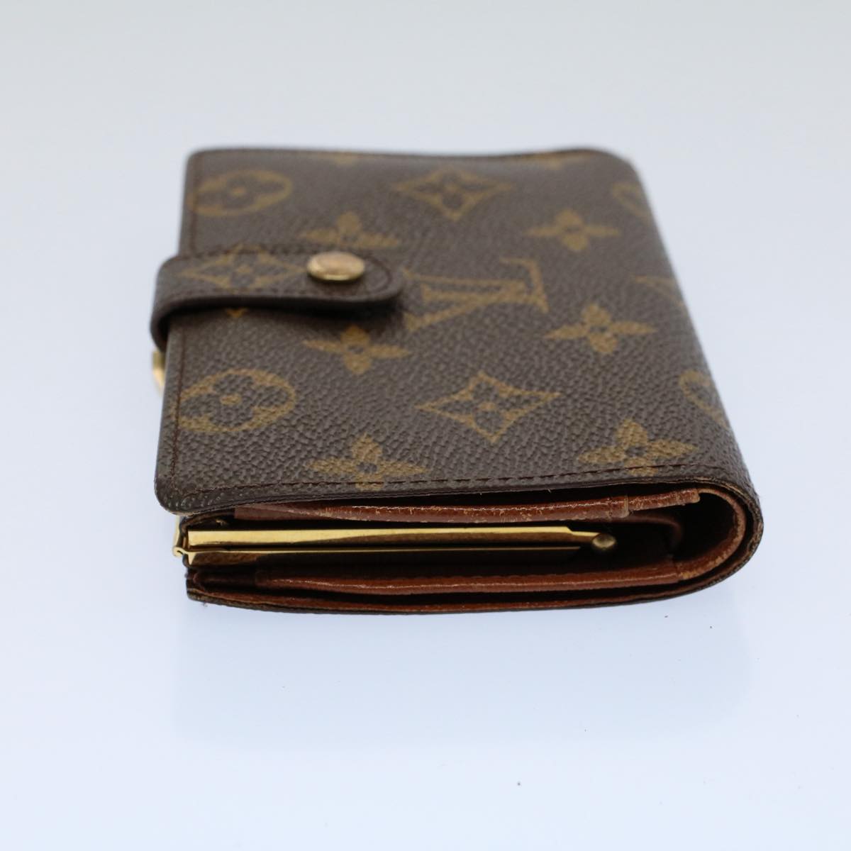 LOUIS VUITTON Monogram Porte Monnaie Billets Viennois Wallet M61663 Auth 54082