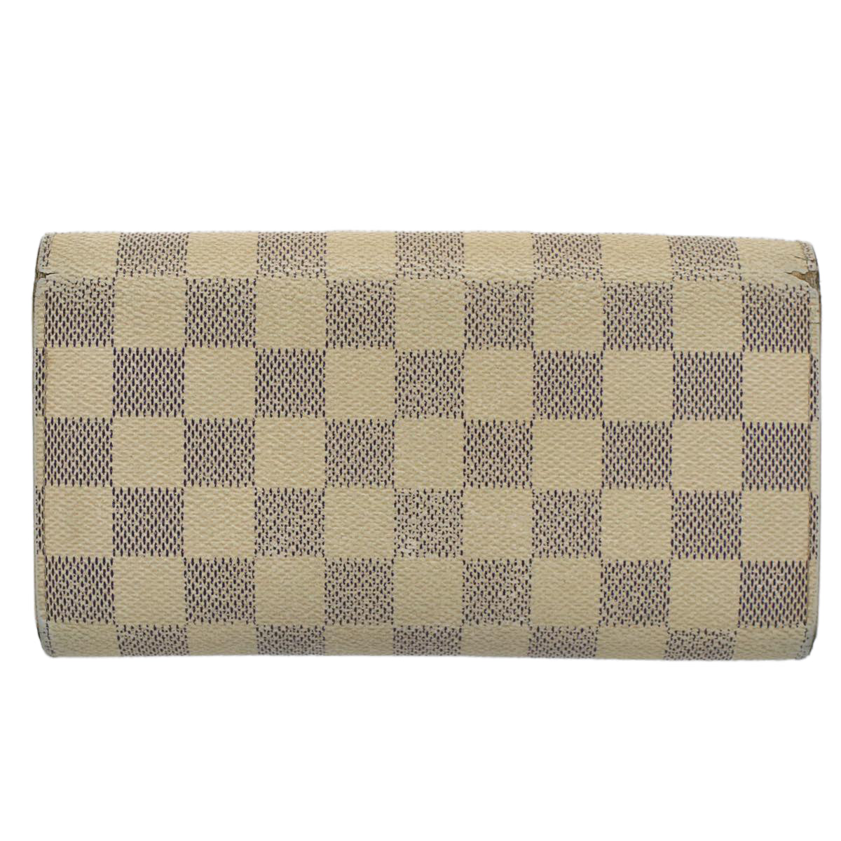 LOUIS VUITTON Damier Azur Portefeuille Sarah Long Wallet N63208 LV Auth 54089