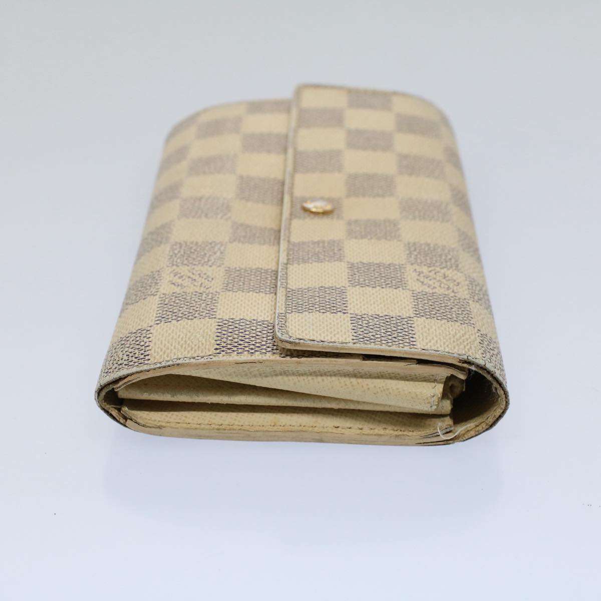 LOUIS VUITTON Damier Azur Portefeuille Sarah Long Wallet N63208 LV Auth 54089