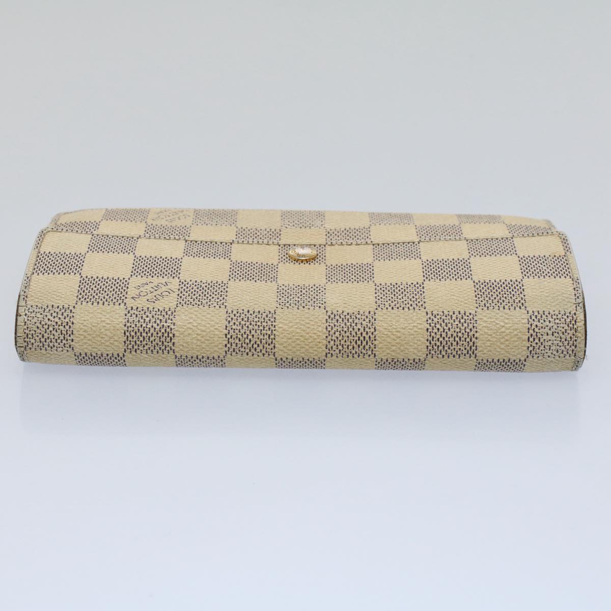 LOUIS VUITTON Damier Azur Portefeuille Sarah Long Wallet N63208 LV Auth 54089