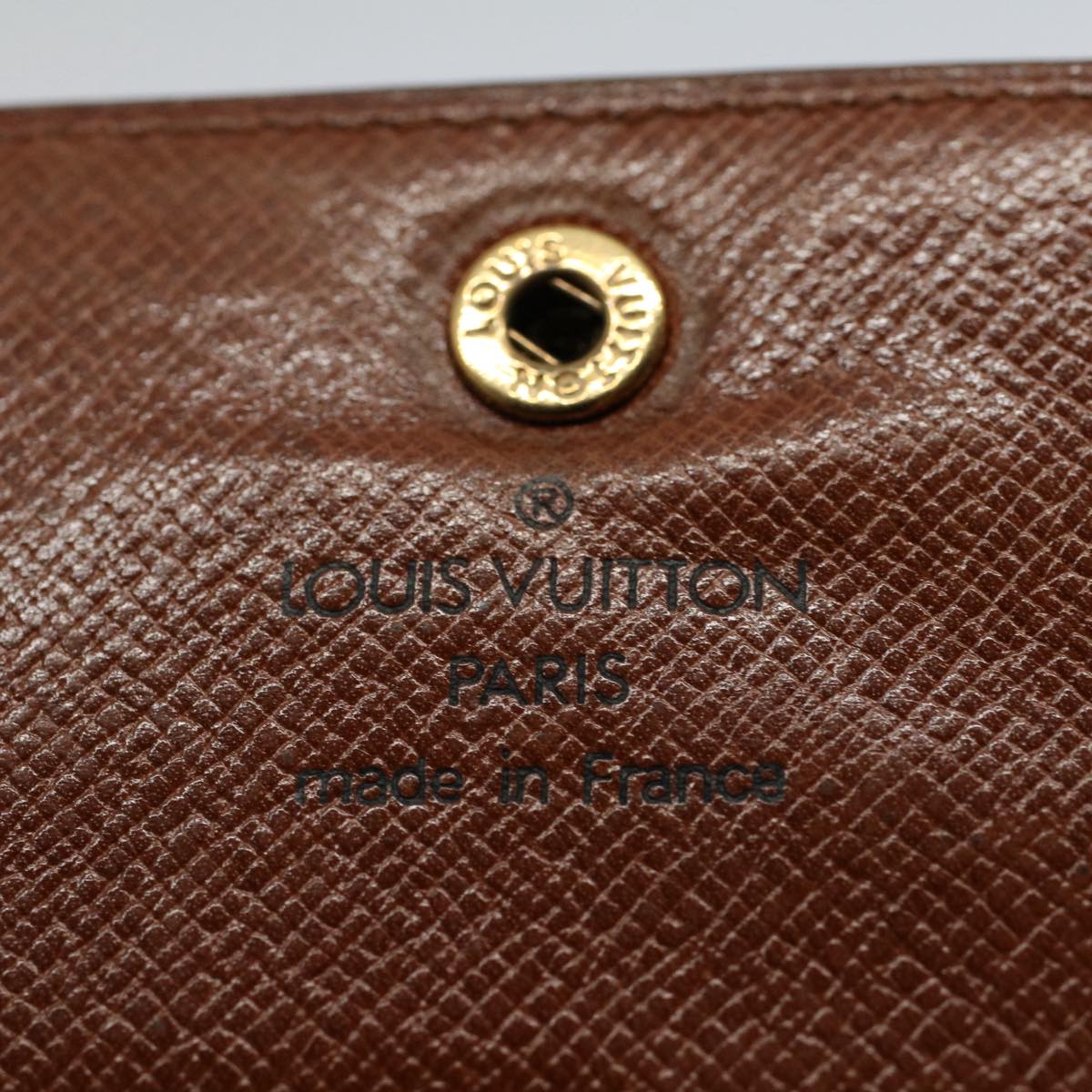 LOUIS VUITTON Monogram Porte Tresor Etui Papie Wallet M61202 LV Auth 54090