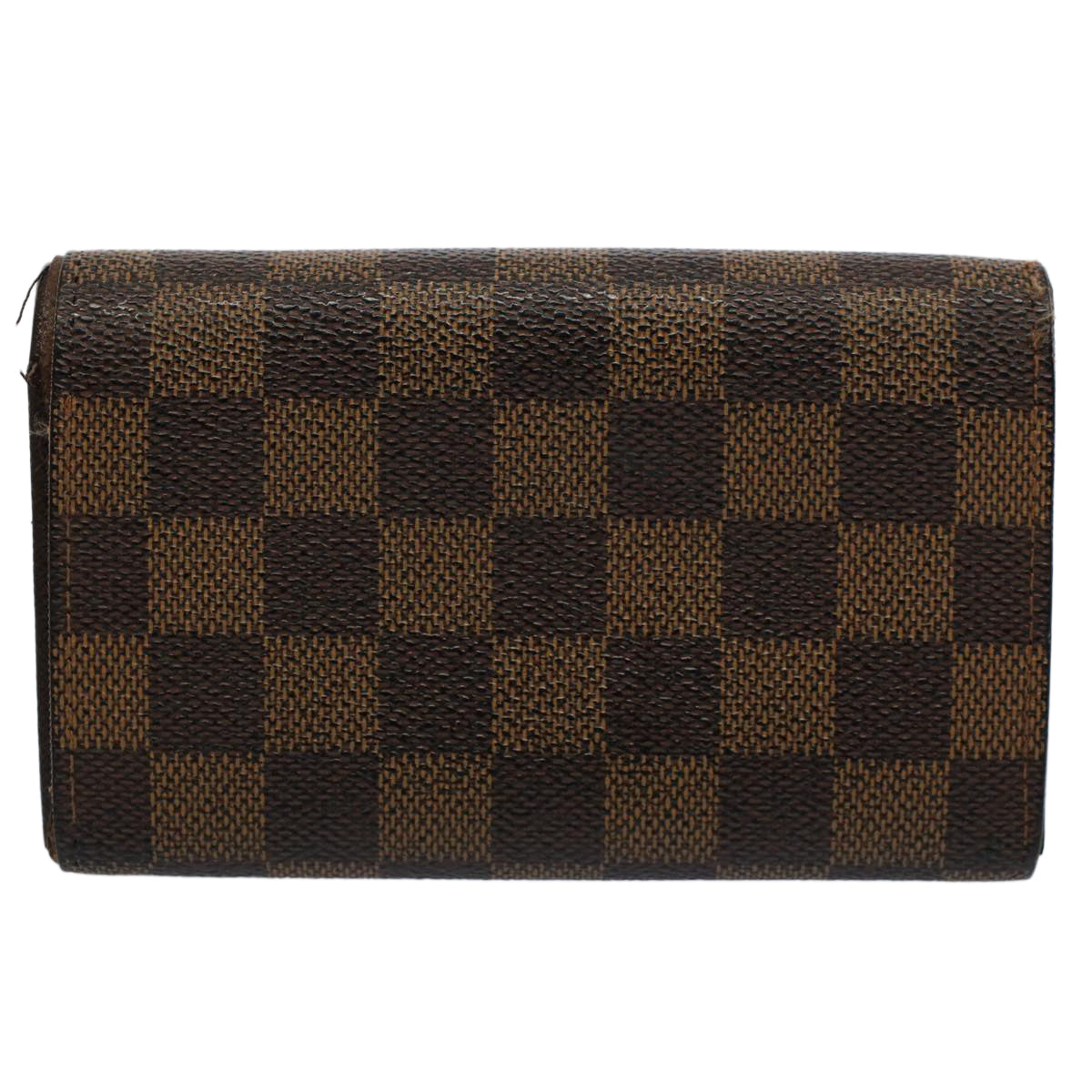 LOUIS VUITTON Damier Ebene PorteMonnaie Billets Tresor Wallet N61730 Auth 54092