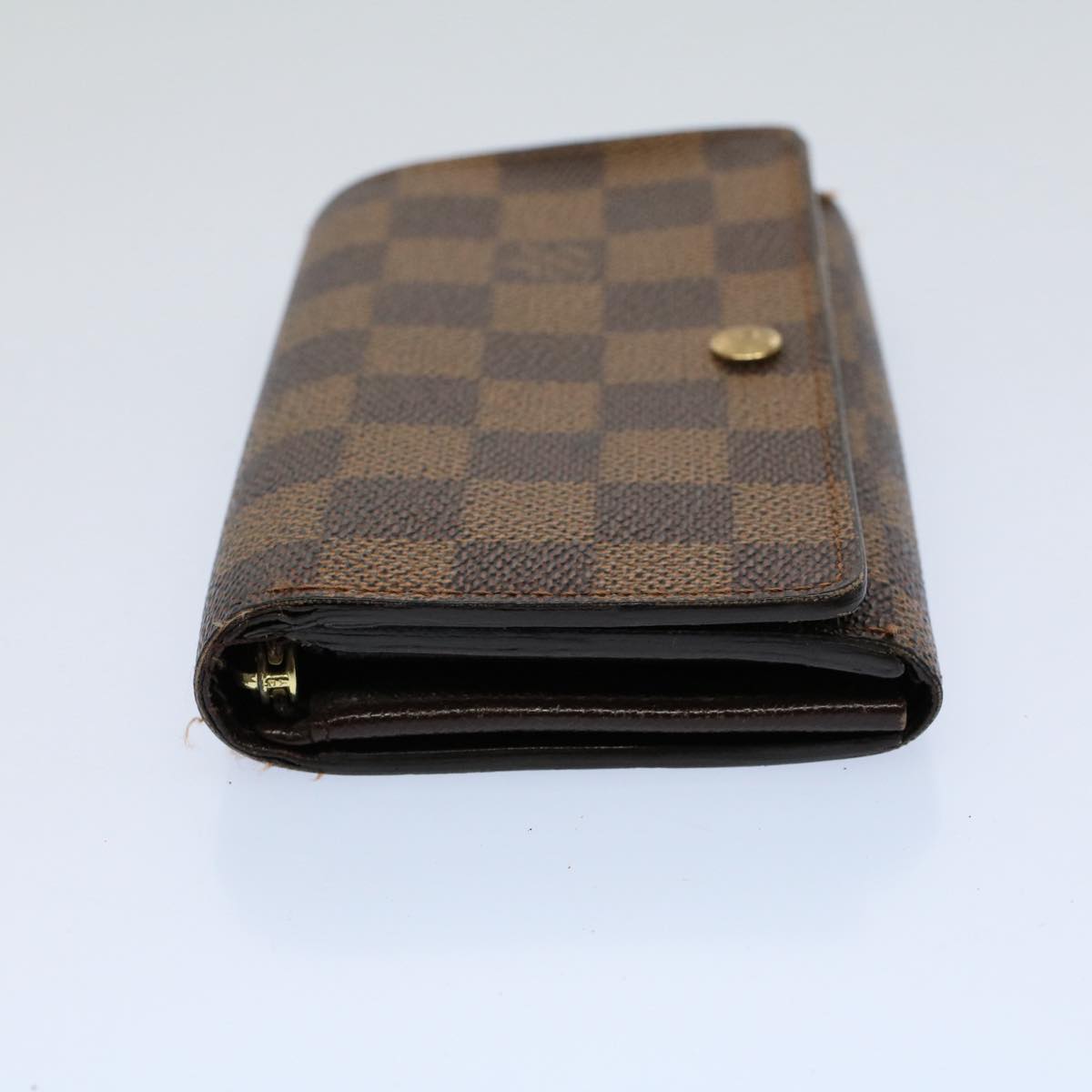 LOUIS VUITTON Damier Ebene PorteMonnaie Billets Tresor Wallet N61730 Auth 54092