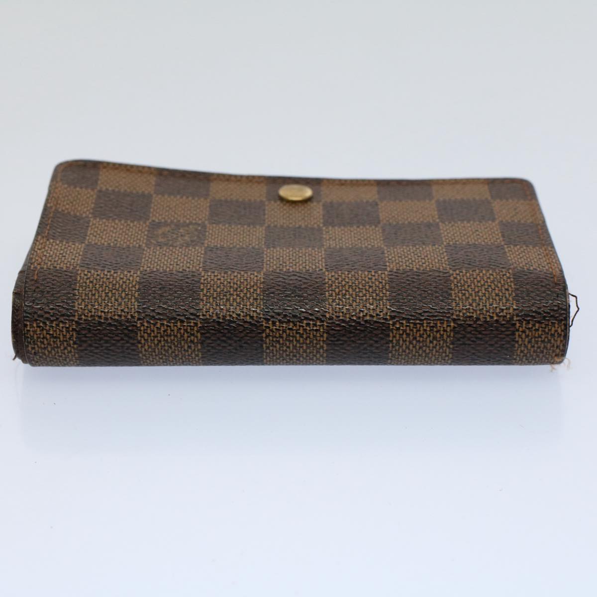 LOUIS VUITTON Damier Ebene PorteMonnaie Billets Tresor Wallet N61730 Auth 54092