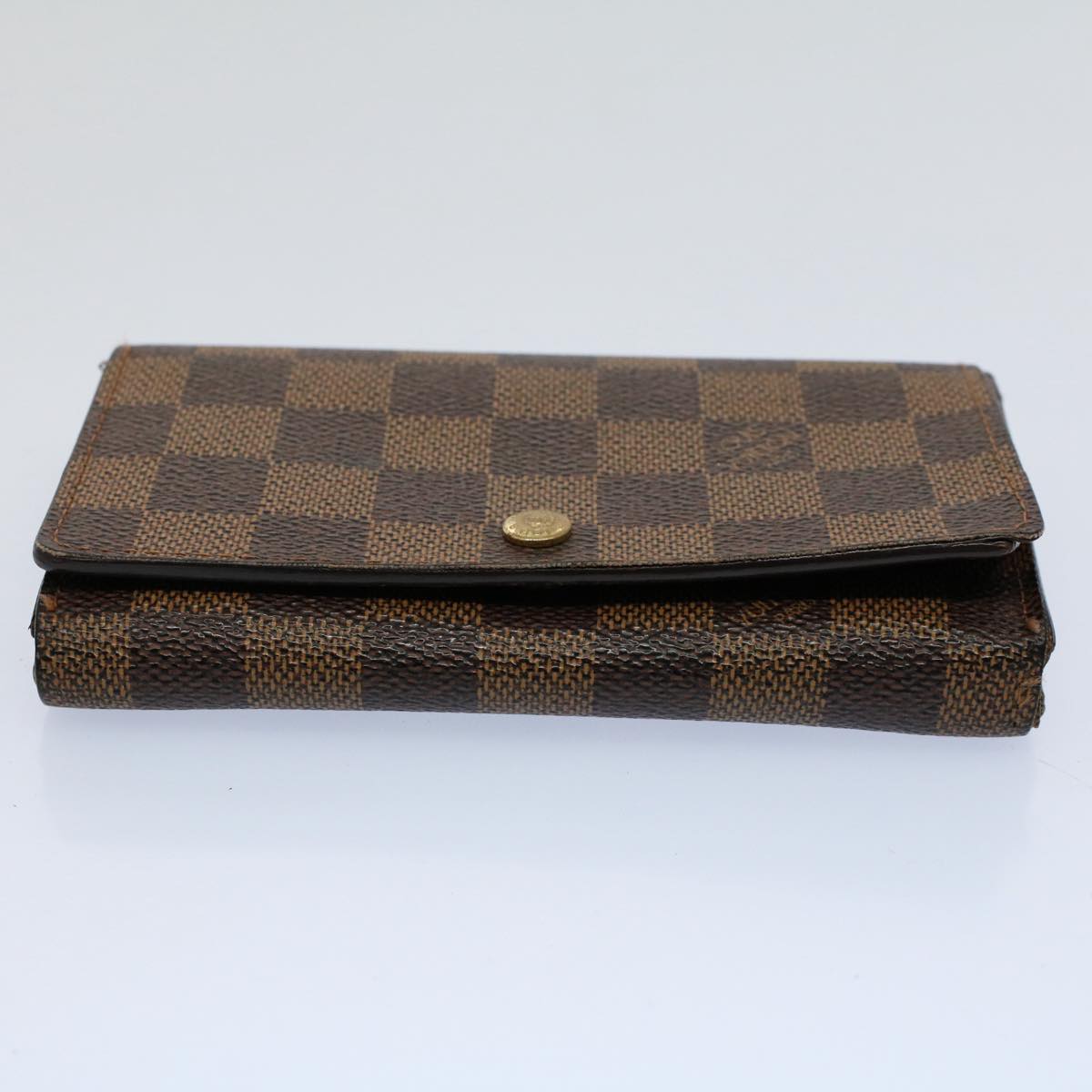 LOUIS VUITTON Damier Ebene PorteMonnaie Billets Tresor Wallet N61730 Auth 54092