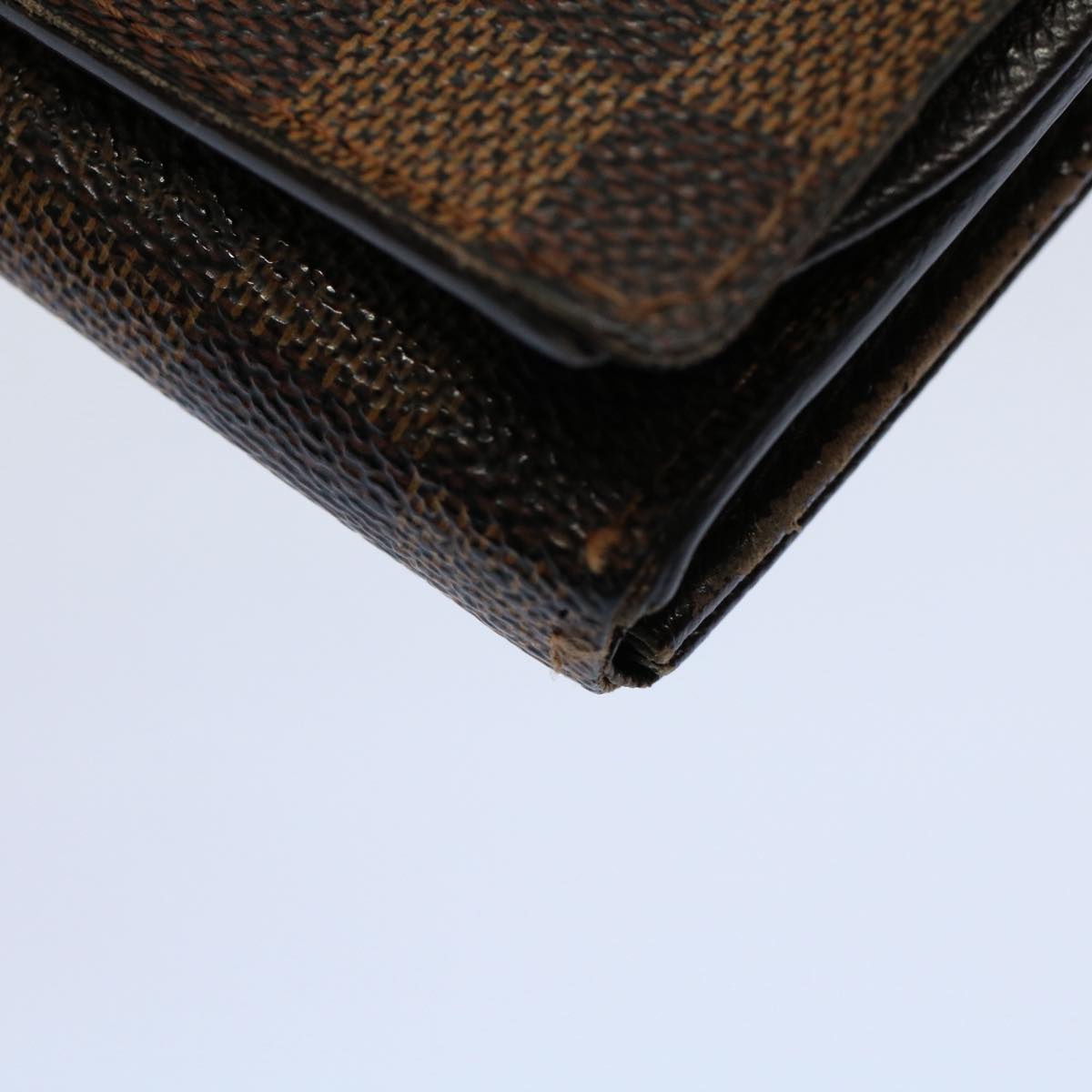 LOUIS VUITTON Damier Ebene PorteMonnaie Billets Tresor Wallet N61730 Auth 54092