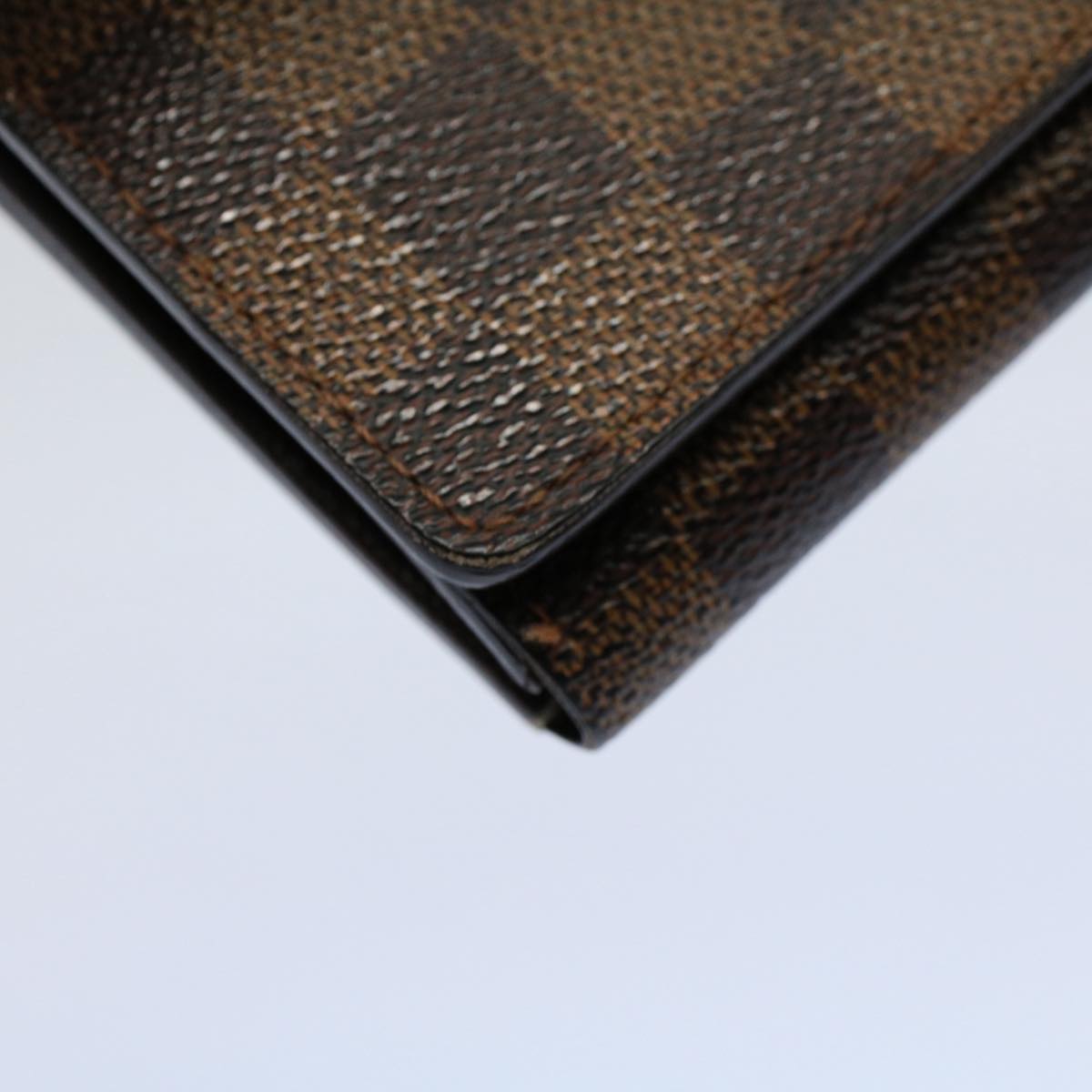 LOUIS VUITTON Damier Ebene PorteMonnaie Billets Tresor Wallet N61730 Auth 54092