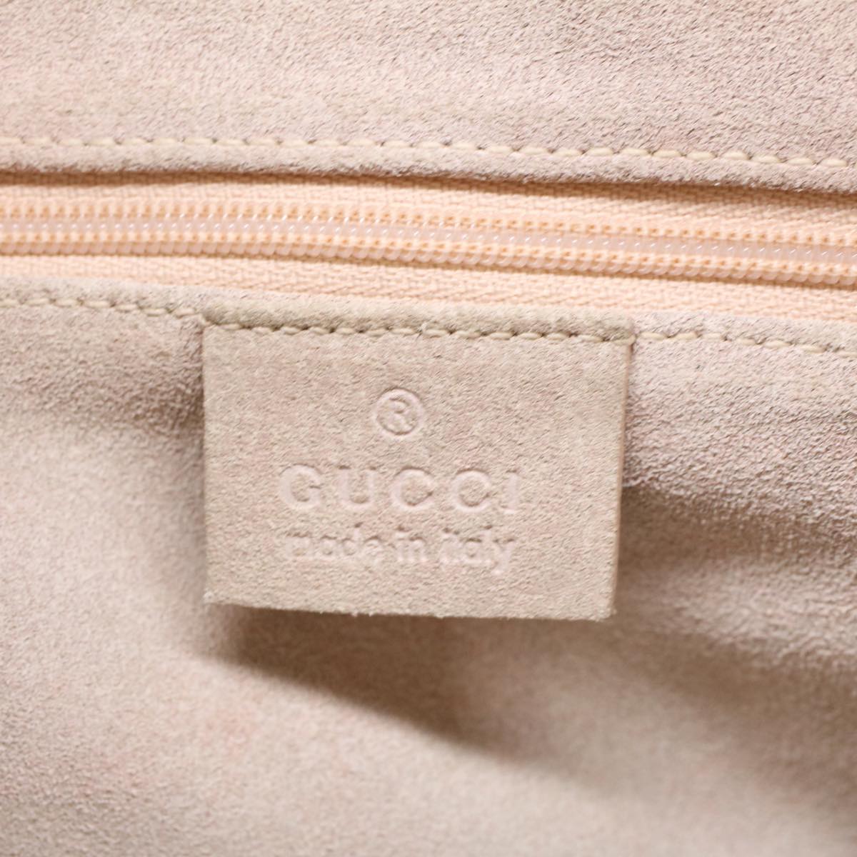 GUCCI Shoulder Bag Leather Beige 001 4403 344 Auth 54117