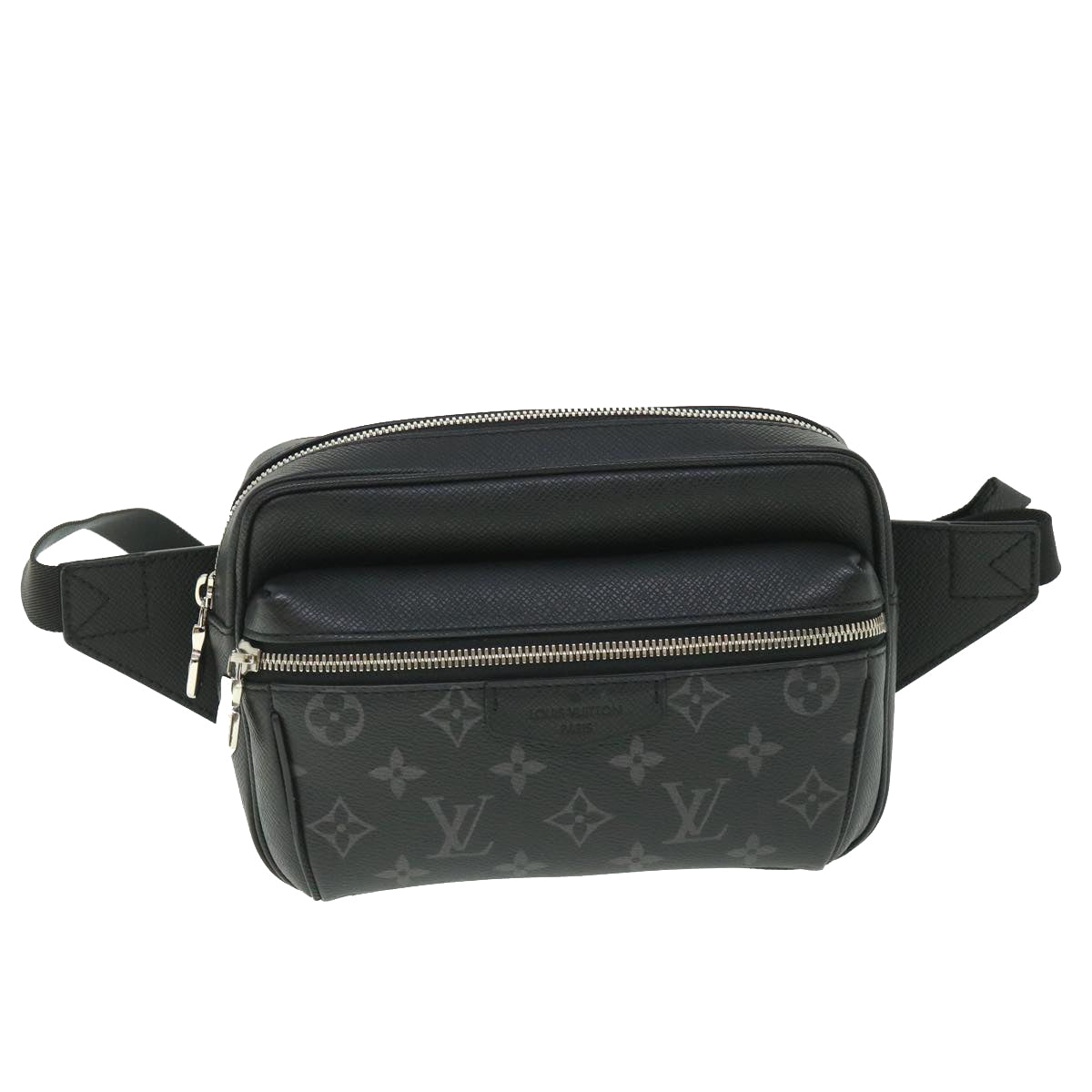 LOUIS VUITTON Taigalama Monogram Eclipse Bum Bag Outdoor Bag M30245 Auth 54190A