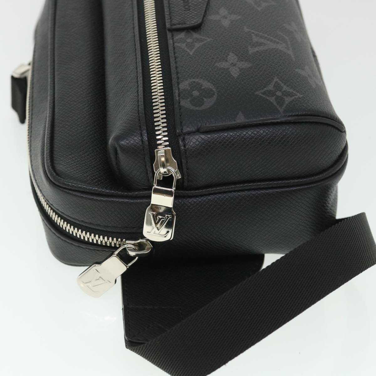 LOUIS VUITTON Taigalama Monogram Eclipse Bum Bag Outdoor Bag M30245 Auth 54190A