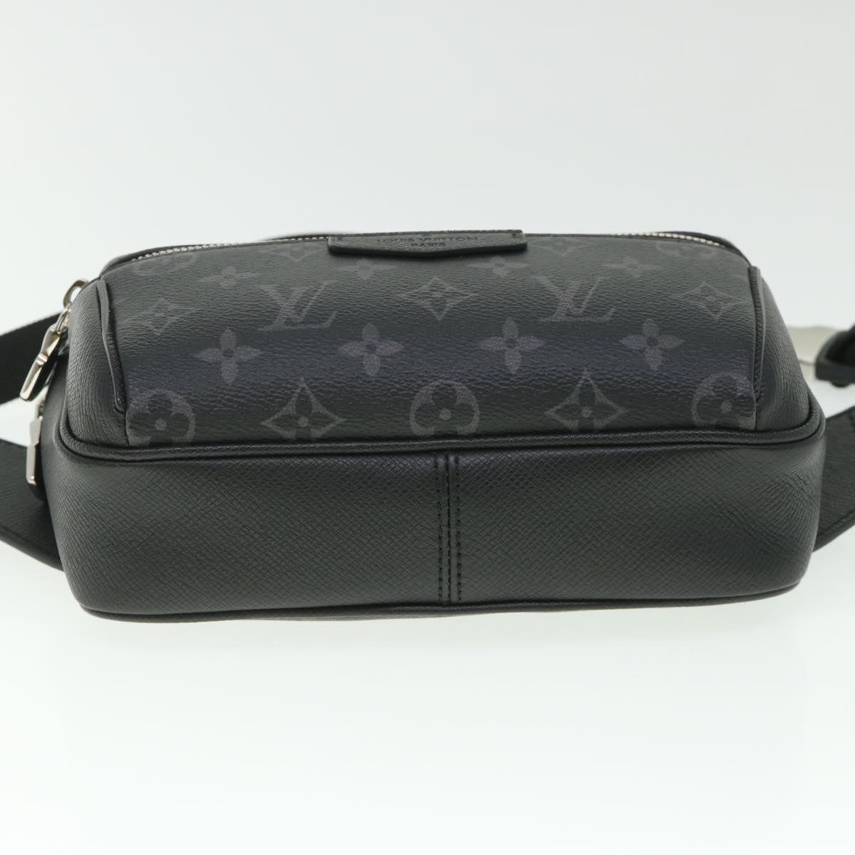 LOUIS VUITTON Taigalama Monogram Eclipse Bum Bag Outdoor Bag M30245 Auth 54190A