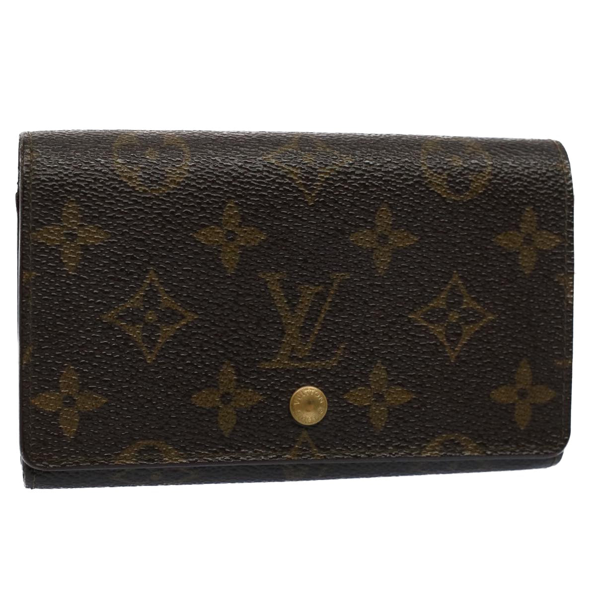 LOUIS VUITTON Monogram Porte Monnaie Billets Tresor Wallet M61730 LV Auth 54223