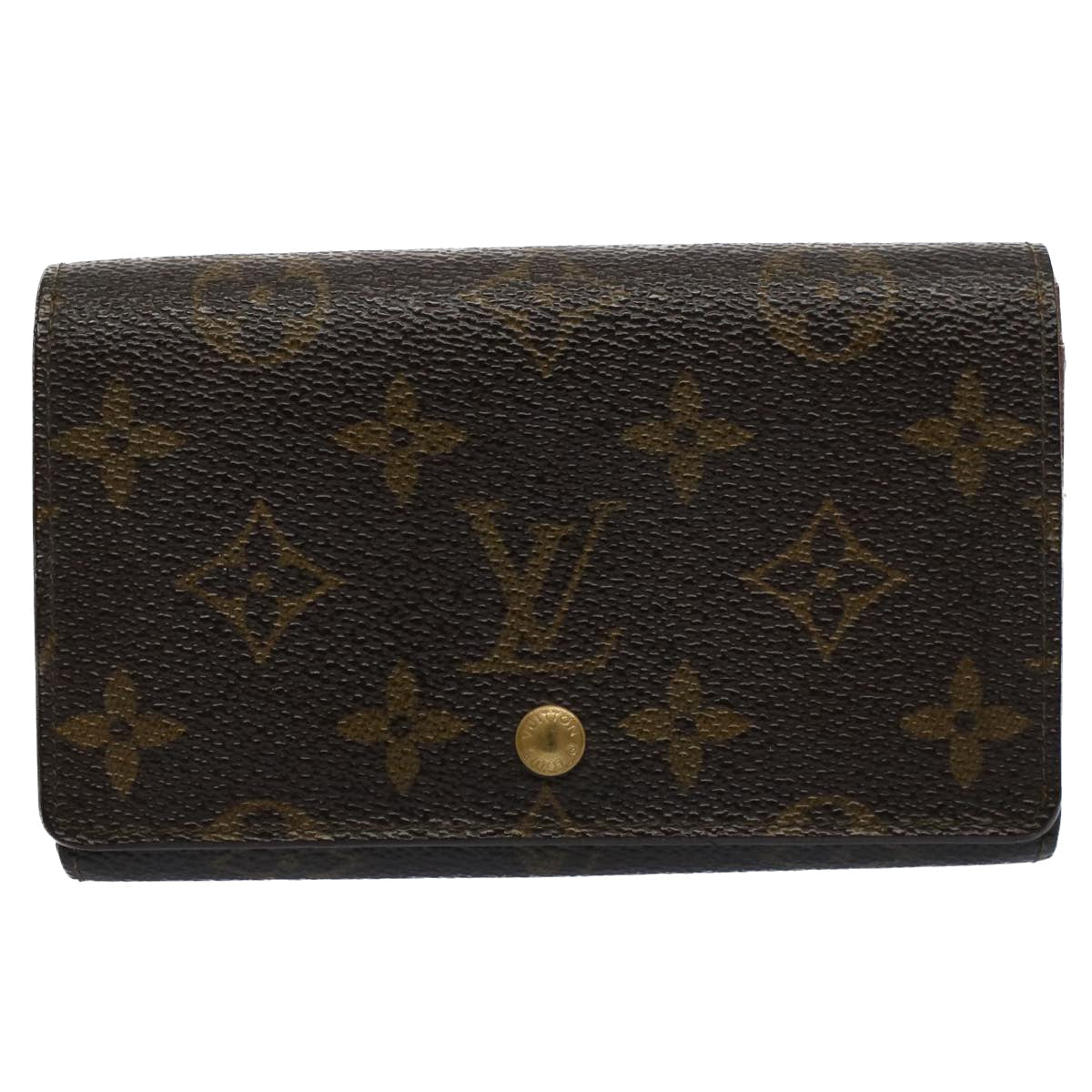 LOUIS VUITTON Monogram Porte Monnaie Billets Tresor Wallet M61730 LV Auth 54223