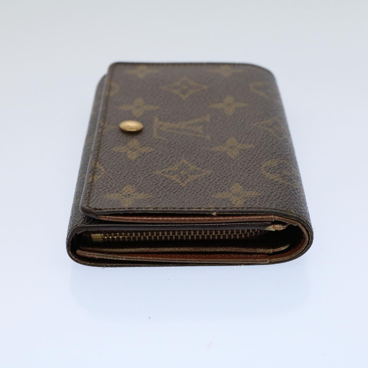 LOUIS VUITTON Monogram Porte Monnaie Billets Tresor Wallet M61730 LV Auth 54223