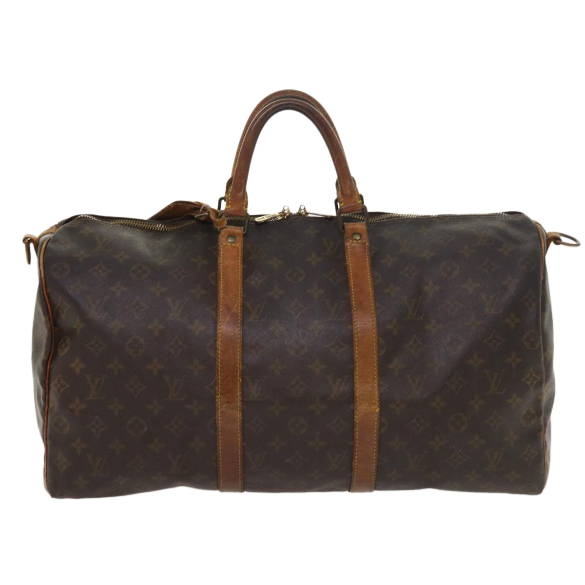 LOUIS VUITTON Monogram Keepall Bandouliere 50 Boston Bag M41416 LV Auth 54487