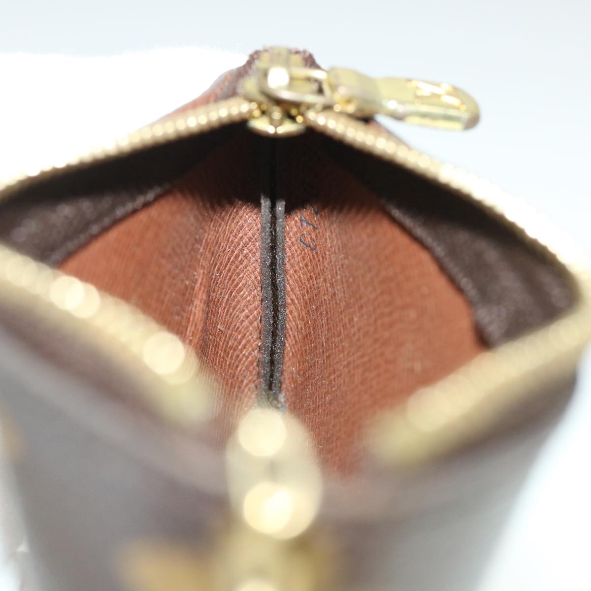 LOUIS VUITTON Monogram Pochette Cles Coin Purse M62650 LV Auth 54524