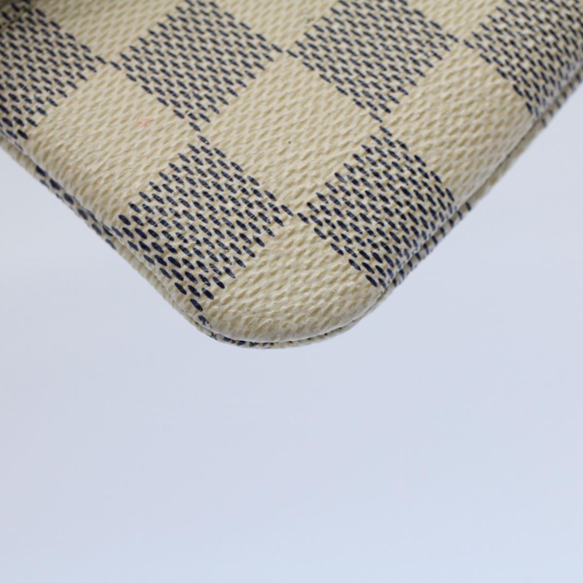 LOUIS VUITTON Damier Azur Pochette Cles Coin Purse N62659 LV Auth 54570