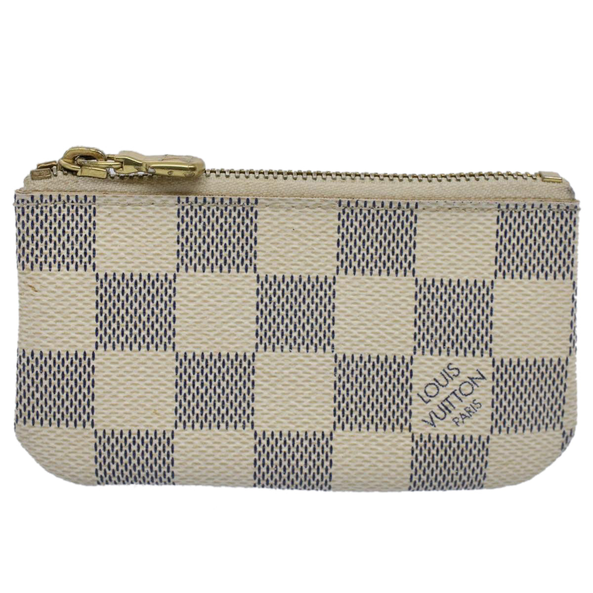 LOUIS VUITTON Damier Azur Pochette Cles Coin Purse N62659 LV Auth 54570