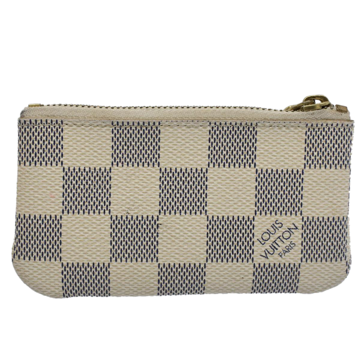 LOUIS VUITTON Damier Azur Pochette Cles Coin Purse N62659 LV Auth 54570