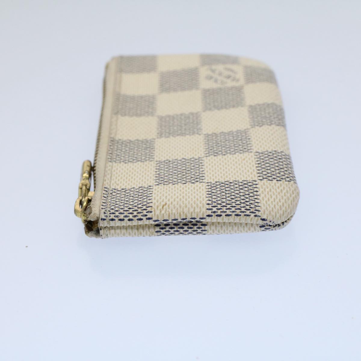 LOUIS VUITTON Damier Azur Pochette Cles Coin Purse N62659 LV Auth 54570