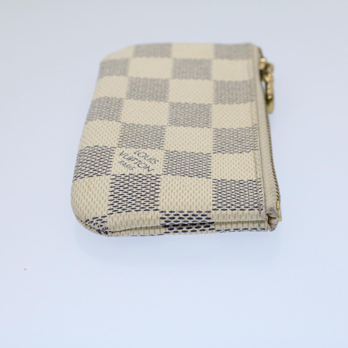 LOUIS VUITTON Damier Azur Pochette Cles Coin Purse N62659 LV Auth 54570