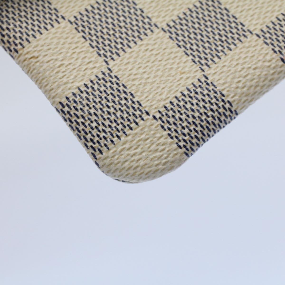 LOUIS VUITTON Damier Azur Pochette Cles Coin Purse N62659 LV Auth 54570