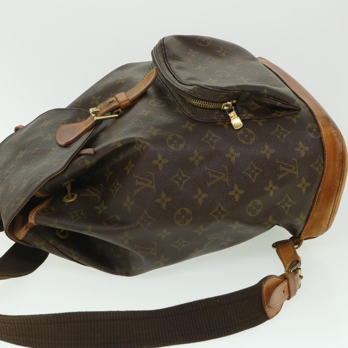 LOUIS VUITTON Monogram Montsouris GM Backpack M51135 LV Auth 54661