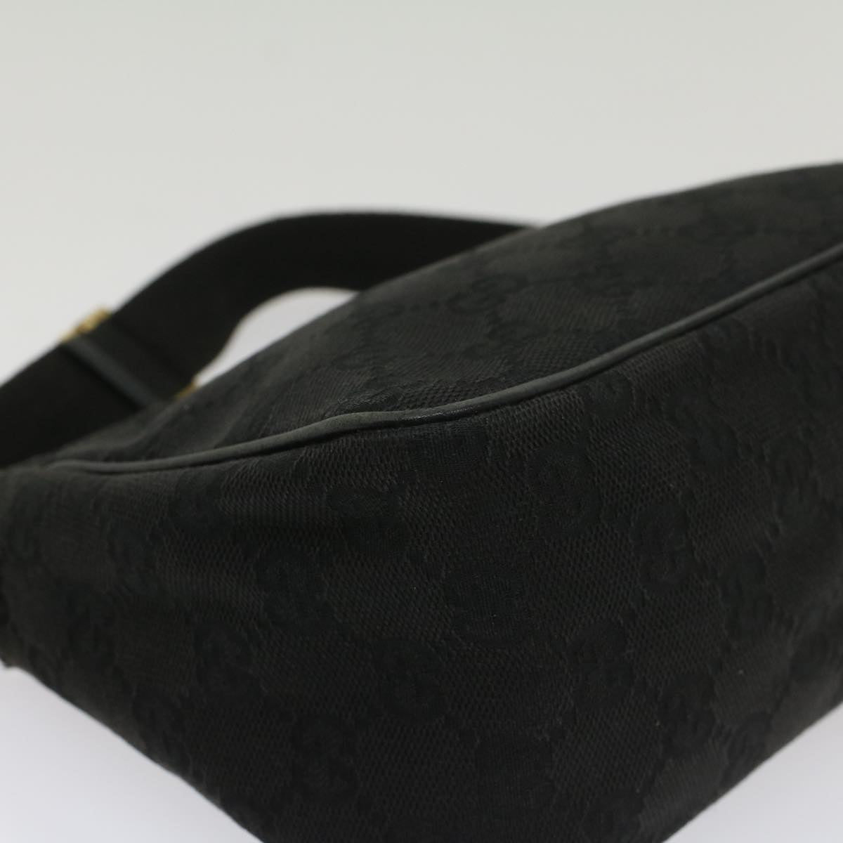 GUCCI GG Canvas Hand Bag Black 106644 Auth 54769