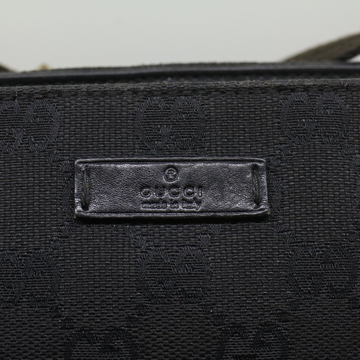 GUCCI GG Canvas Hand Bag Black 106644 Auth 54769