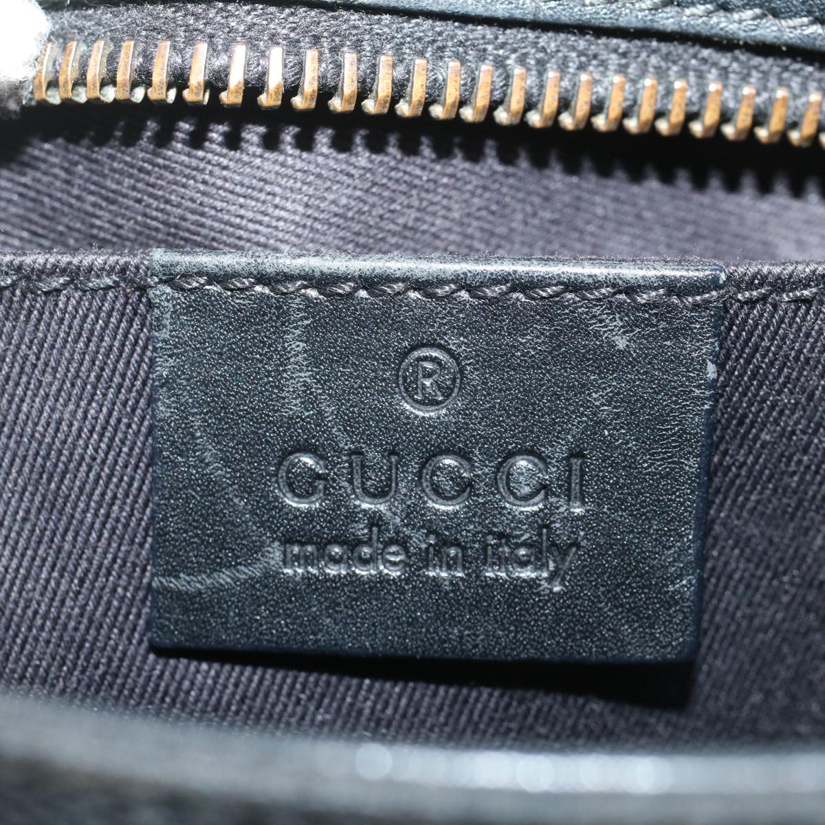 GUCCI GG Canvas Hand Bag Black 106644 Auth 54769