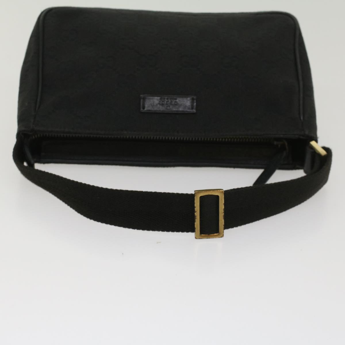 GUCCI GG Canvas Hand Bag Black 106644 Auth 54769