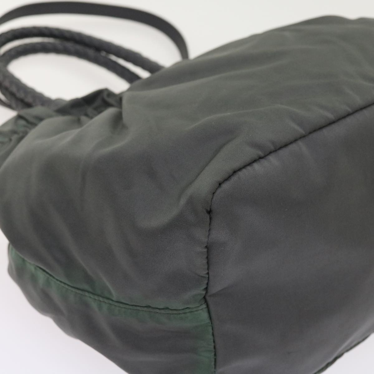 PRADA Hand Bag Nylon 2way Gray Auth 54970