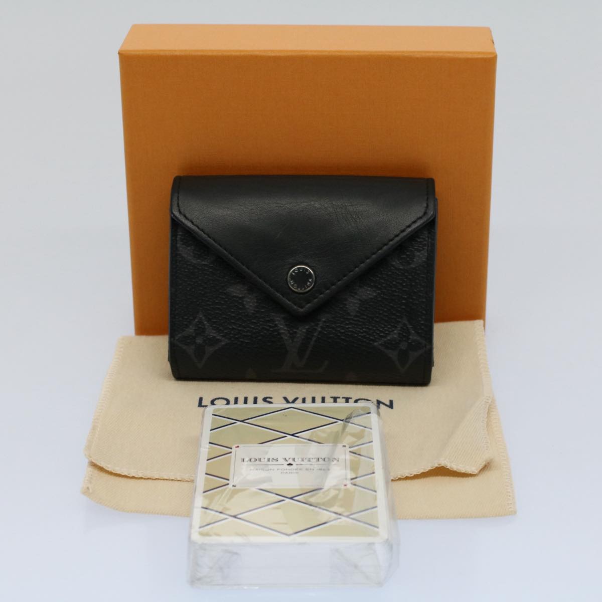 LOUIS VUITTON Monogram Eclipse Etui Cult Asene Card Case GI0198 LV Auth 55067