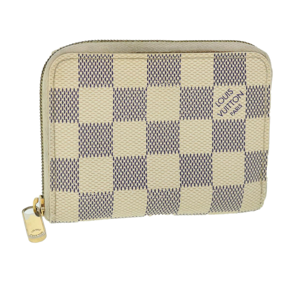 LOUIS VUITTON Damier Azur Zippy Coin Purse N60138 LV Auth 55114