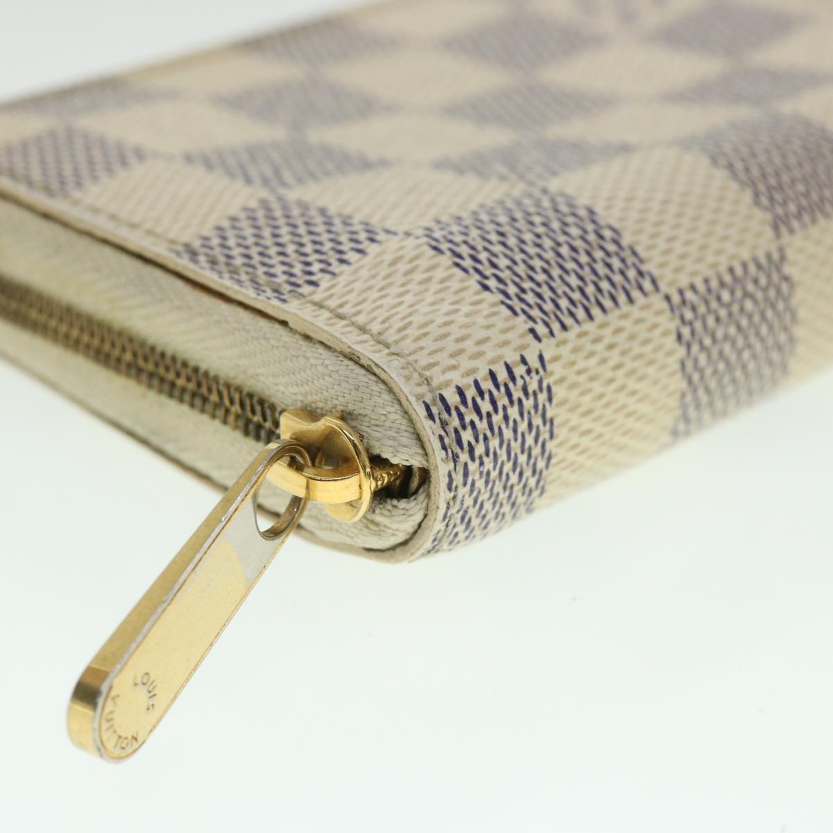 LOUIS VUITTON Damier Azur Zippy Coin Purse N60138 LV Auth 55114