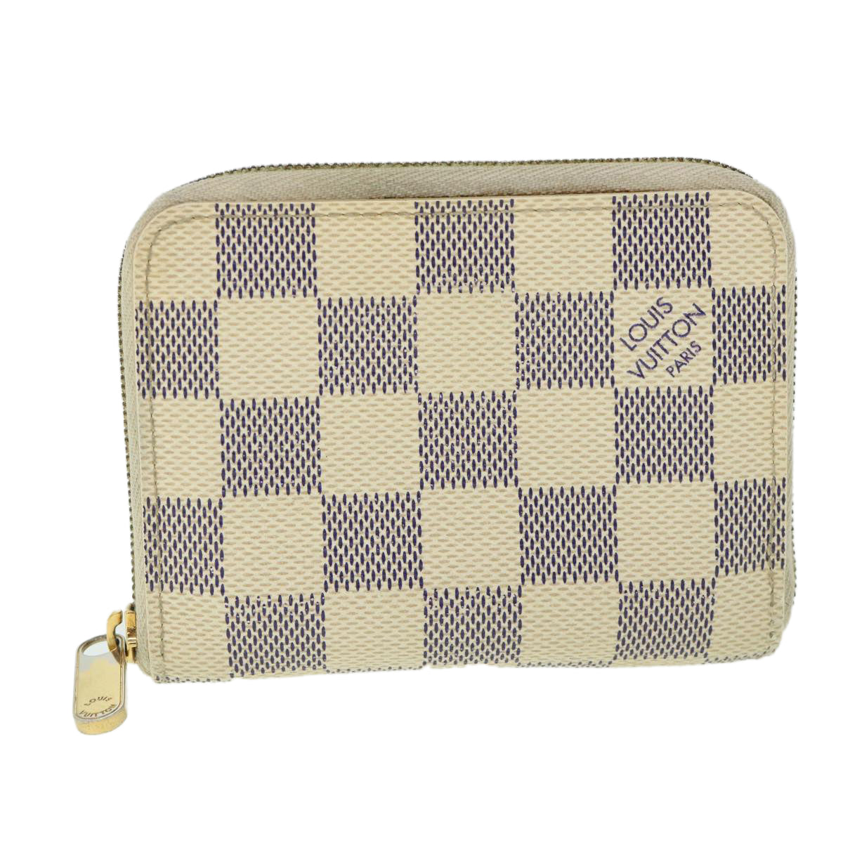 LOUIS VUITTON Damier Azur Zippy Coin Purse N60138 LV Auth 55114