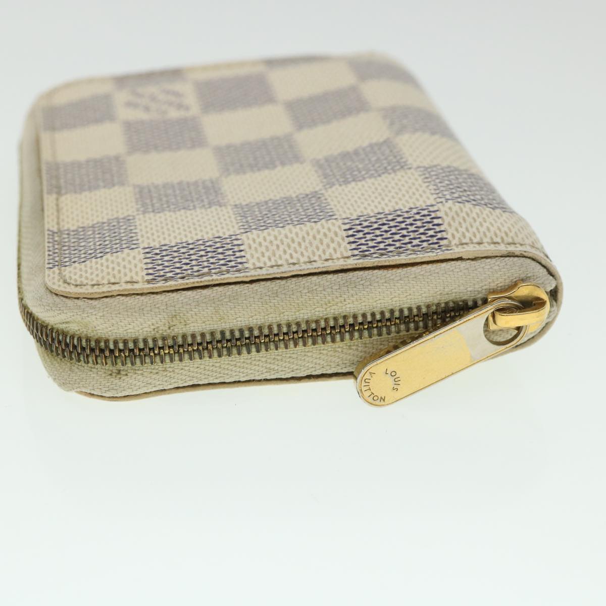 LOUIS VUITTON Damier Azur Zippy Coin Purse N60138 LV Auth 55114