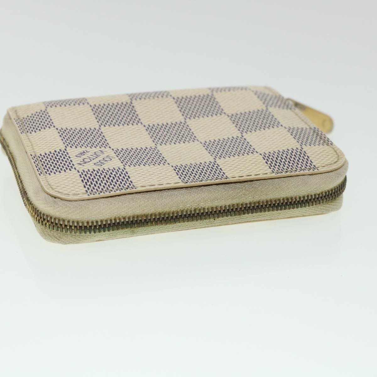 LOUIS VUITTON Damier Azur Zippy Coin Purse N60138 LV Auth 55114