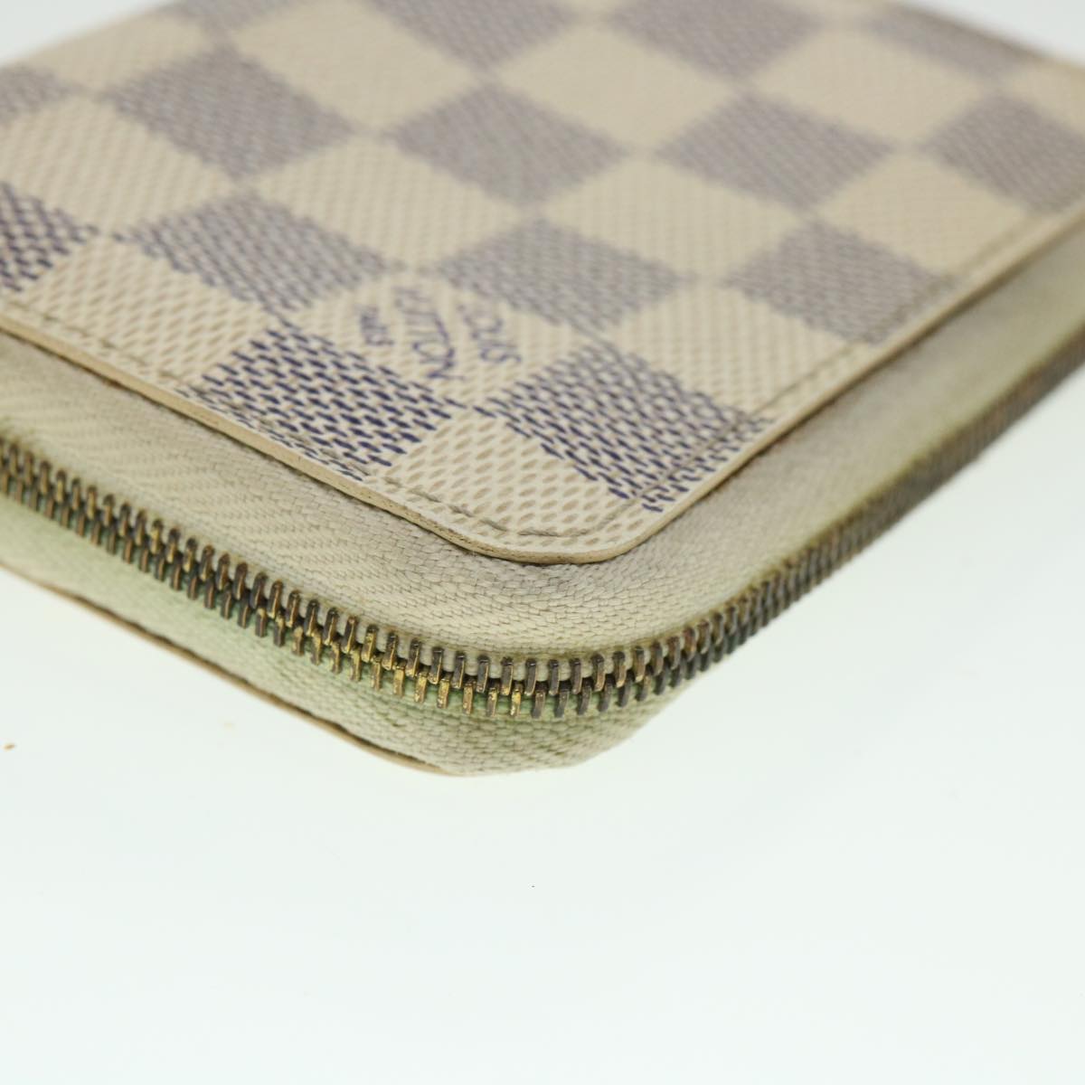 LOUIS VUITTON Damier Azur Zippy Coin Purse N60138 LV Auth 55114